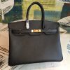 Hermes Birkin Black For Women Gold Toned Hardware 13.8in/35cm