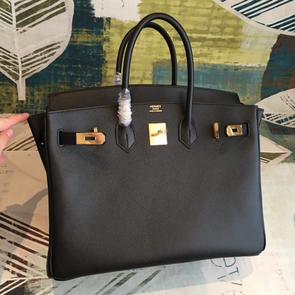 Hermes Birkin Black For Women Gold Toned Hardware 13.8in/35cm