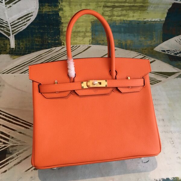 Hermes Birkin Orange For Women Gold Toned Hardware 11in/30cm