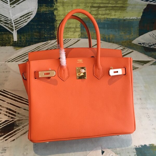 Hermes Birkin Orange For Women Gold Toned Hardware 11in/30cm