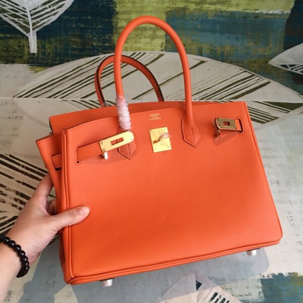 Hermes Birkin Orange For Women Gold Toned Hardware 11in/30cm