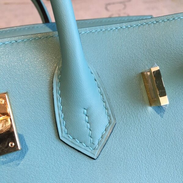 Hermes Birkin Light Blue For Women Silver Toned Hardware 9.8in/25cm