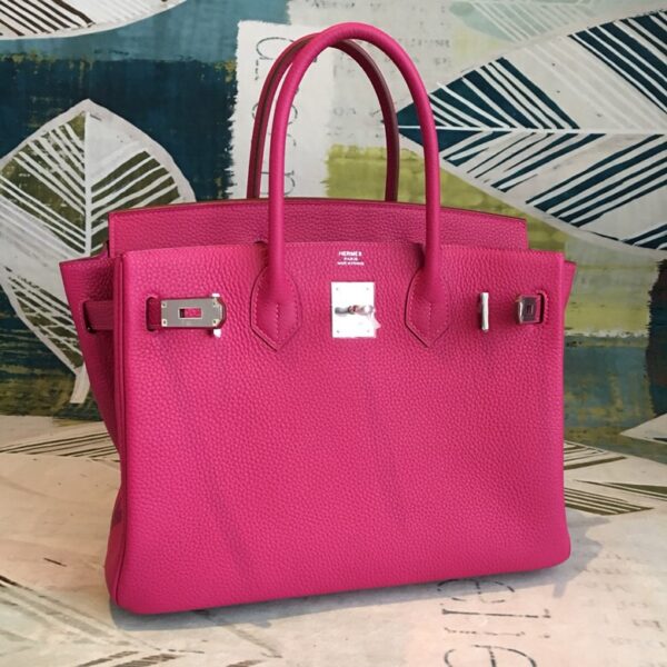 Hermes Birkin Pink For Women Silver Toned Hardware 11.8in/30cm