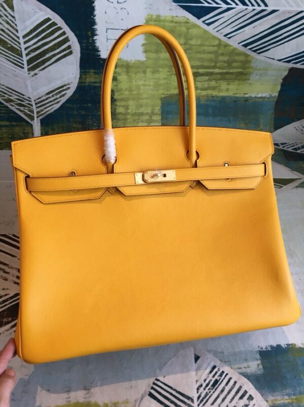 Hermes Birkin Yellow For Women Gold Toned Hardware 11.8in/30cm