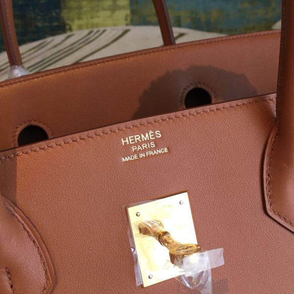 Hermes Birkin Brown For Women Gold Toned Hardware 11.8in/30cm