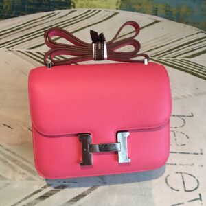 Hermes Constance Pink For Women Silver Toned Hardware 7.4in/19cm
