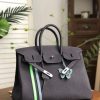 Hermes Birkin Black For Women Silver Toned Hardware 14in/35cm