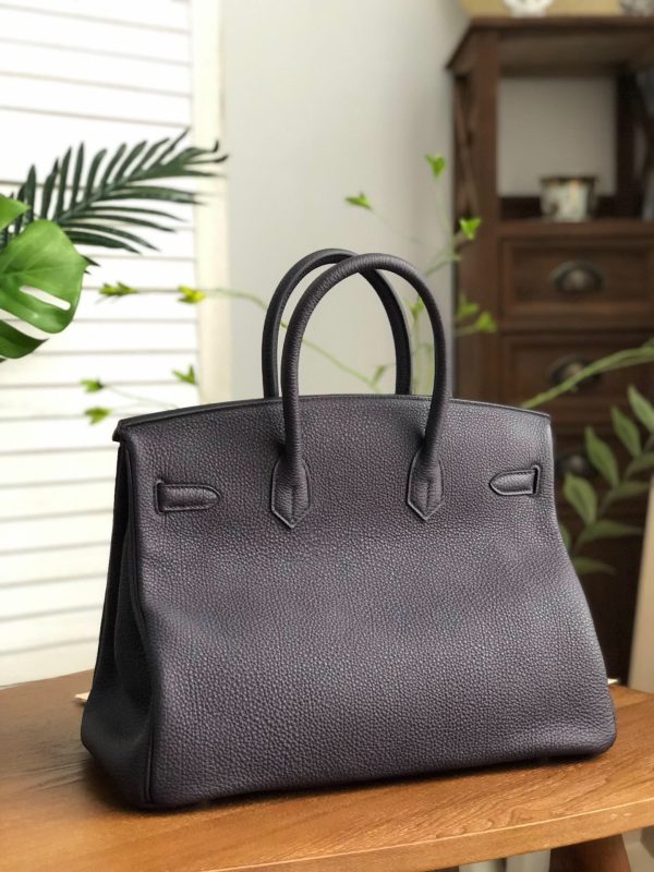 Hermes Birkin Black For Women Silver Toned Hardware 14in/35cm