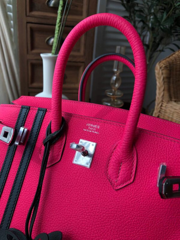 Hermes Birkin Dark Pink For Women Silver Toned Hardware 9.8in/25cm