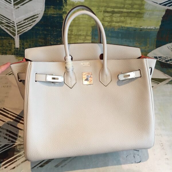 Hermes Birkin White For Women Silver Toned Hardware 13.8in/35cm