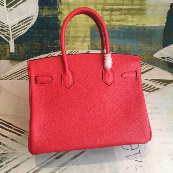 Hermes Birkin Red For Women Silver Toned Hardware 11in/30cm