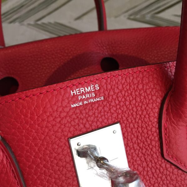 Hermes Birkin Red For Women Silver Toned Hardware 11in/30cm