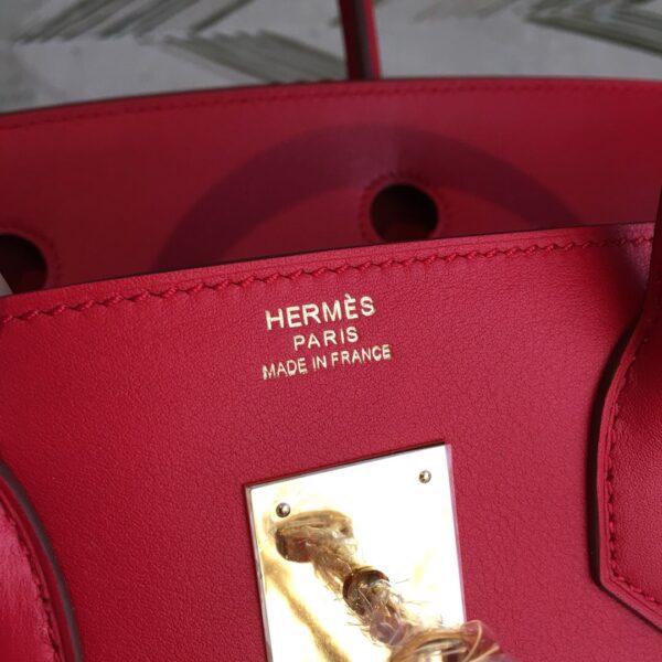 Hermes Birkin Red For Women Gold Toned Hardware 11.8in/30cm