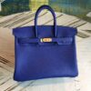 Hermes Birkin Dark Violet For Women Gold Toned Hardware 9.8in/25cm