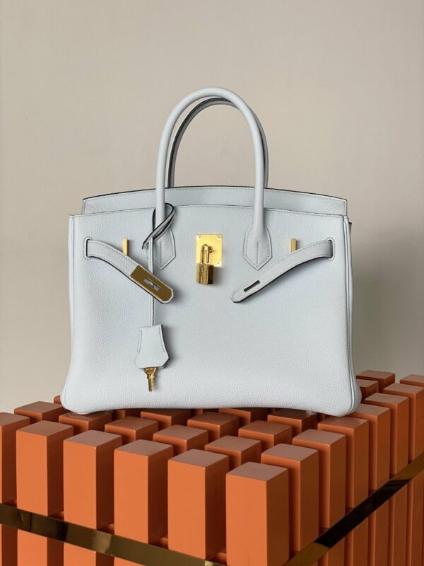 Hermes Birkin Nata Swift White For Women Gold Toned Hardware 11.8in/30cm