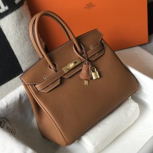 Hermes Birkin Brown Epsom Gold Hardware Bag For Women, Women’s Handbags, Shoulder Bags 30cm/12in