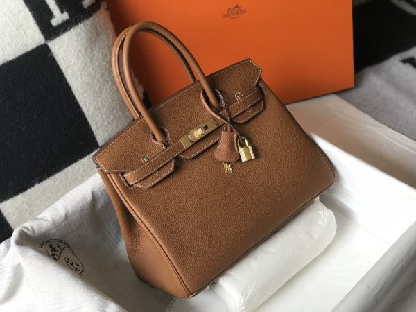 Hermes Birkin Brown Epsom Gold Hardware Bag For Women, Women’s Handbags, Shoulder Bags 30cm/12in