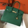 Hermes Birkin Green For Women Gold-Toned Hardware 11in/30cm