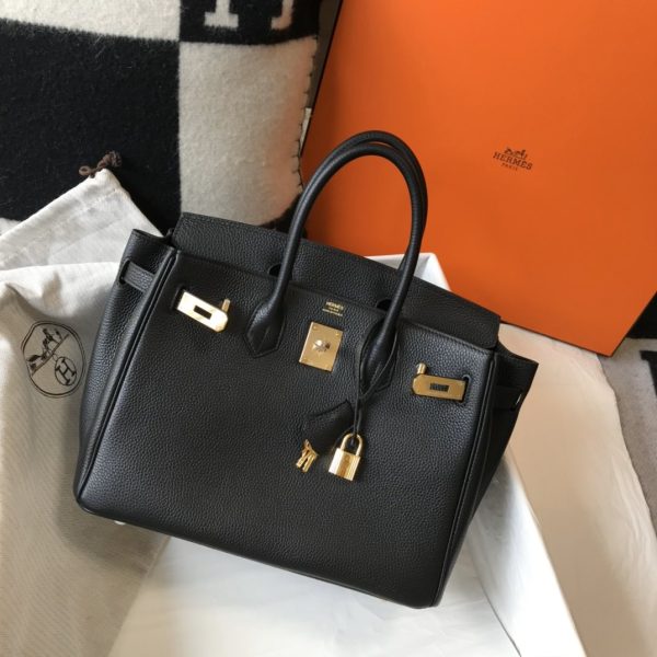 Hermes Birkin Black Togo Gold Hardware Bag For Women, Women’s Handbags, Shoulder Bags 30cm/12in