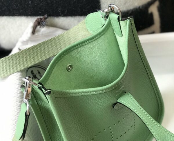 Hermes Evelyne 16 Amazone Bag Green With Silver-Toned Hardware For Women, Women’s Shoulder And Crossbody Bags 6.3in/16cm