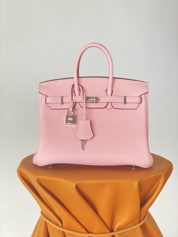 Hermes Birkin Nata Swift Pink For Women Silver Toned Hardware 10in/25cm