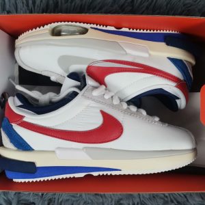 NIKE X SACAI Zoom Cortez SP ‘White Red’ For Men DQ0581-100