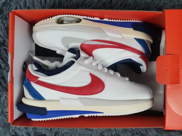 NIKE X SACAI Zoom Cortez SP ‘White Red’ For Men DQ0581-100