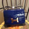 Hermes Constance 24 Pattern Crocodile Blue For Women, Women’s Handbags, Shoulder Bag 9.4in/24cm