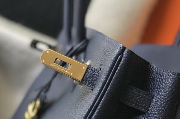 Hermes Birkin Dark Blue For Women Gold-Toned Hardware 11in/30cm