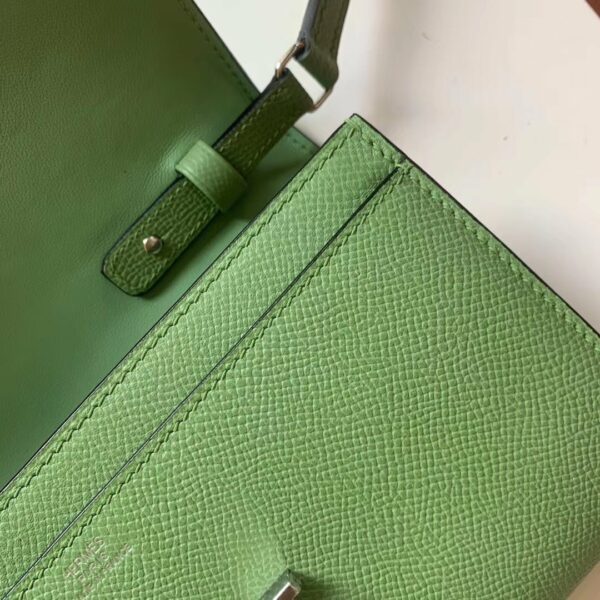 Hermes Constance Epsom Long To Go Wallet Light Green For Women, Women’s Wallet 8.1in/21cm