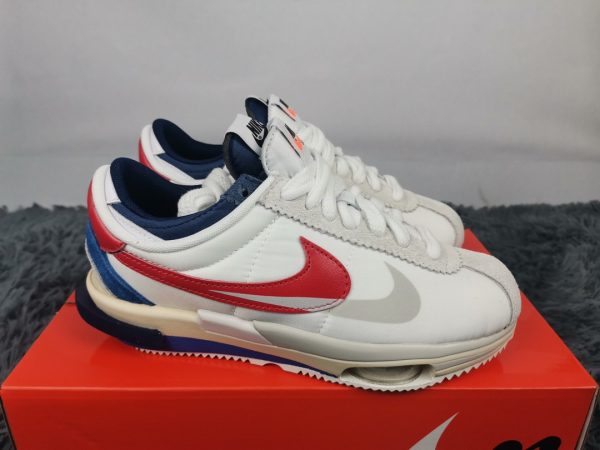 NIKE X SACAI Zoom Cortez SP ‘White Red’ For Men DQ0581-100