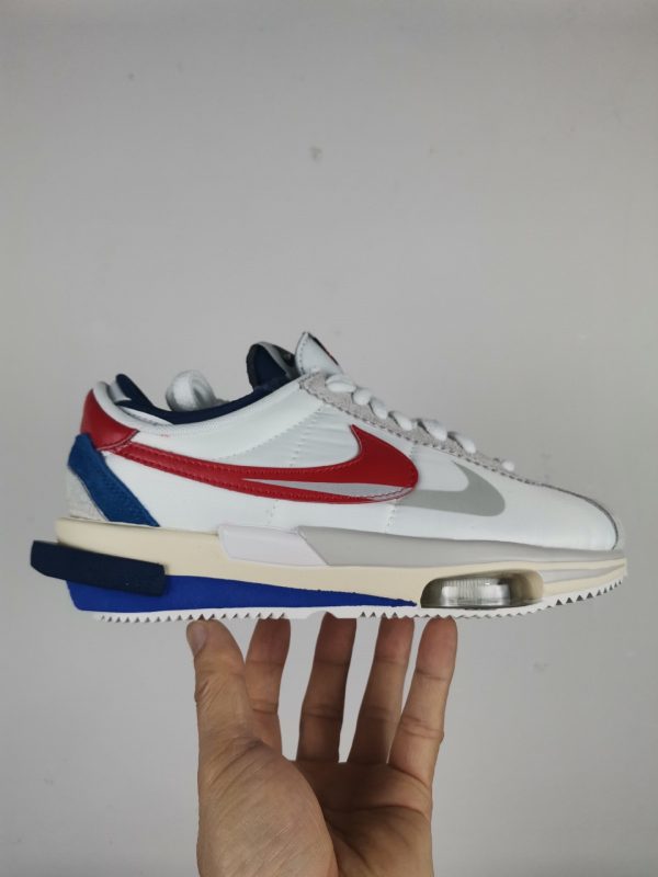 NIKE X SACAI Zoom Cortez SP ‘White Red’ For Men DQ0581-100