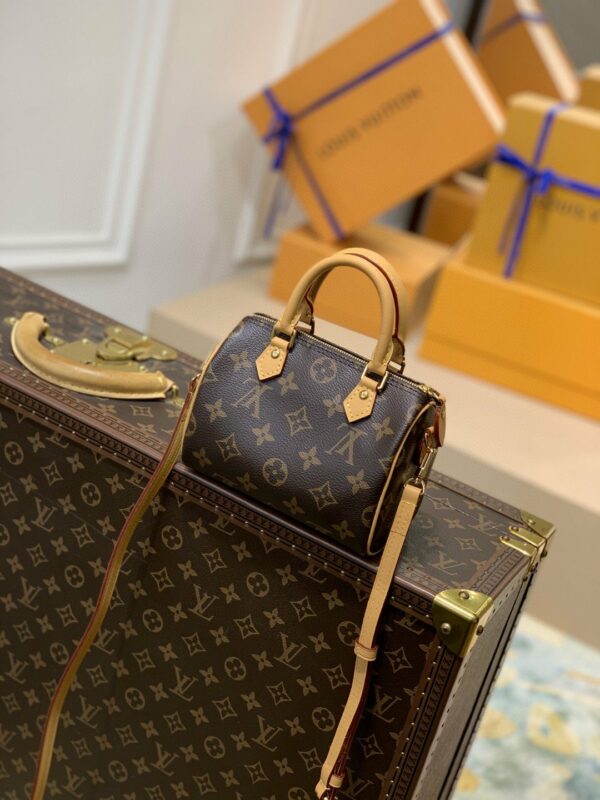 Louis Vuitton Nano Speedy Monogram Canvas For Women, Women’s Handbags, Shoulder Bags 6.3in/16cm LV M81085