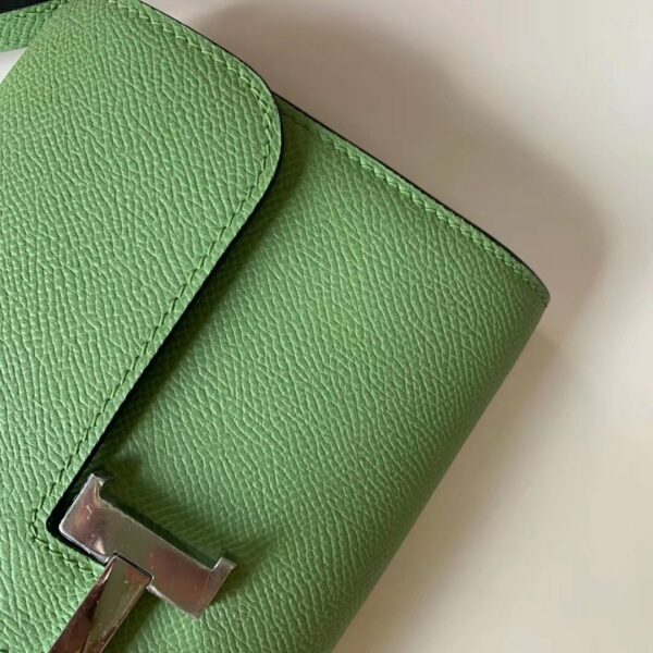 Hermes Constance Epsom Long To Go Wallet Light Green For Women, Women’s Wallet 8.1in/21cm