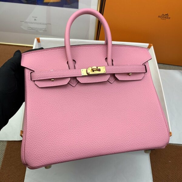 Hermes Birkin Nata Swift Pink For Women Gold Toned Hardware 10in/25cm