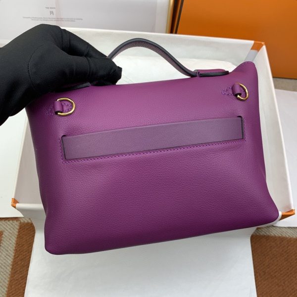 Hermes 24/24 Mini Evercolor Swift Purple For Women, Women’s Handbags, Shoulder Bag 8.2in/21cm