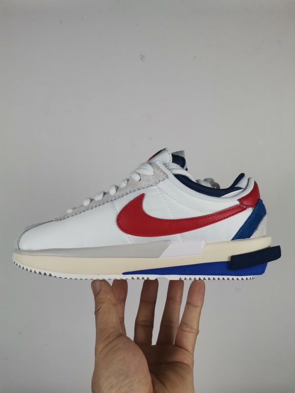 NIKE X SACAI Zoom Cortez SP ‘White Red’ For Men DQ0581-100