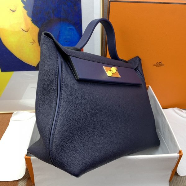 Hermes 24/24 Evercolor Swift Navy Blue For Women, Women’s Handbags, Shoulder Bag 11.4in/29cm