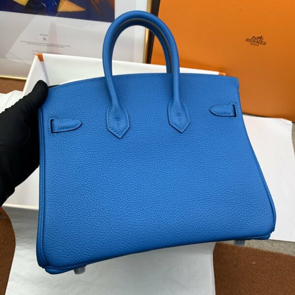 Hermes Birkin Nata Swift Blue For Women Silver Toned Hardware 10in/25cm