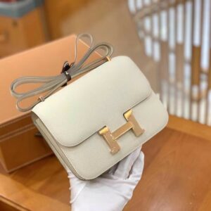 Hermes Constance 23 Epsom White For Women, Women’s Handbags, Shoulder Bags 9in/23cm