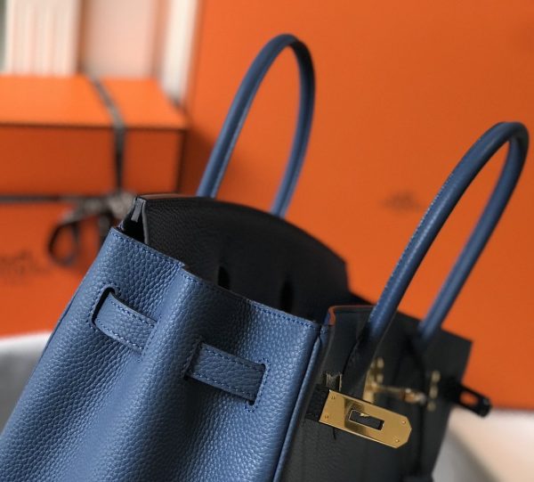 Hermes Birkin Blue For Women Gold-Toned Hardware 11in/30cm