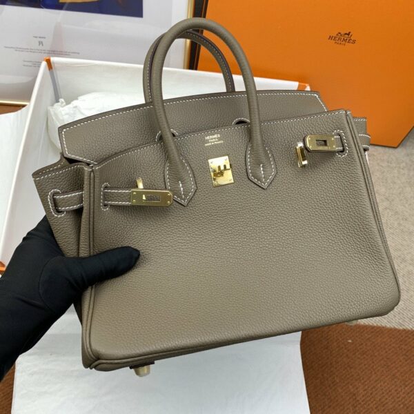 Hermes Birkin Nata Swift Brown For Women Gold Toned Hardware 10in/25cm