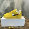 NK Off White x Yellow AR.FRC 1 Low “University Gold” For Men DD1876