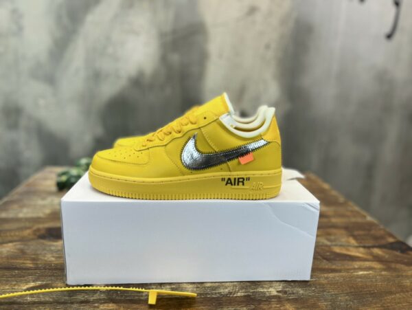 NK Off White x Yellow AR.FRC 1 Low “University Gold” For Men DD1876