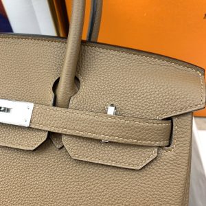 Hermes Birkin 30 Togo Etoupe Bag Silver Hardware For Women, Women’s Handbags 11.8in/30cm