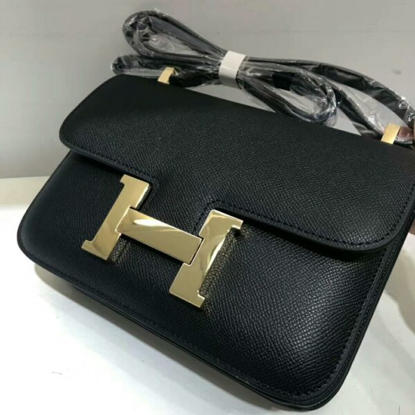 Hermes Constance 23 Epsom Black For Women, Women’s Handbags, Shoulder Bags 9in/23cm