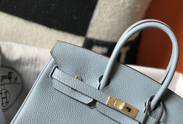 Hermes Birkin Blue Jean For Women Gold-Toned Hardware 11in/30cm