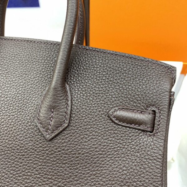 Hermes Birkin Nata Swift Dark Brown For Women Gold Toned Hardware 10in/25cm