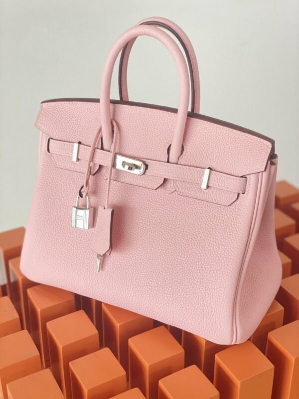 Hermes Birkin Nata Swift Pink For Women Silver Toned Hardware 10in/25cm