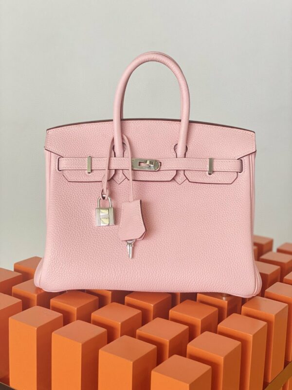 Hermes Birkin Nata Swift Pink For Women Silver Toned Hardware 10in/25cm